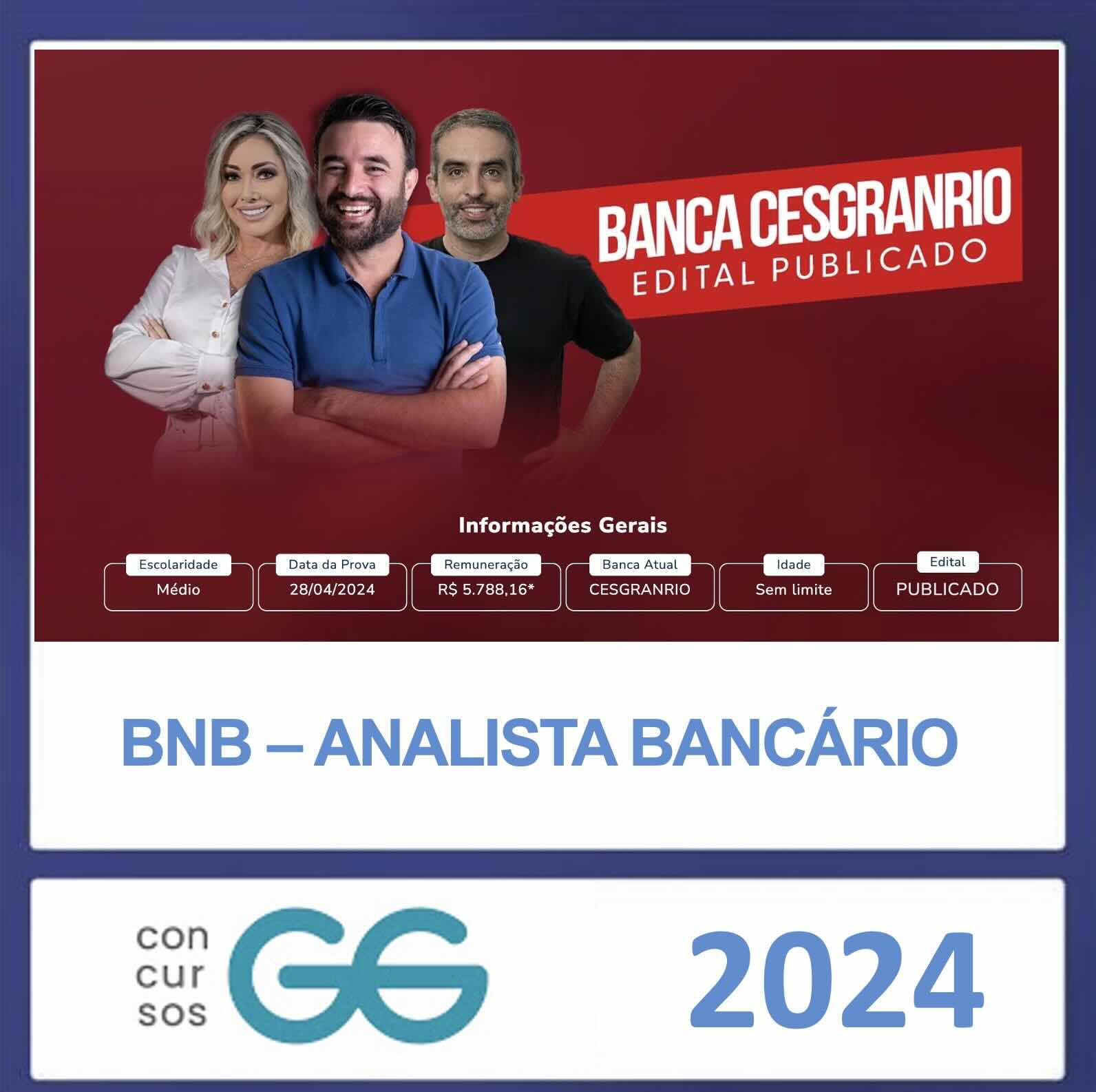 RATEIO BNB ANALISTA BANCÁRIO PÓS EDITAL GG CONCURSOS 2024 RATEIO BNB ANALISTA BANCÁRIO PÓS EDITAL GG CONCURSOS 2024