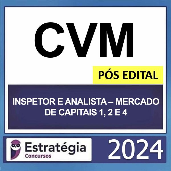 Rateio CVM Pós Edital Estratégia 2024 (Inspetor e Analista – Mercado de Capitais 1, 2, e 4) Rateio CVM Pós Edital Estratégia 2024 (Inspetor e Analista – Mercado de Capitais 1, 2, e 4)