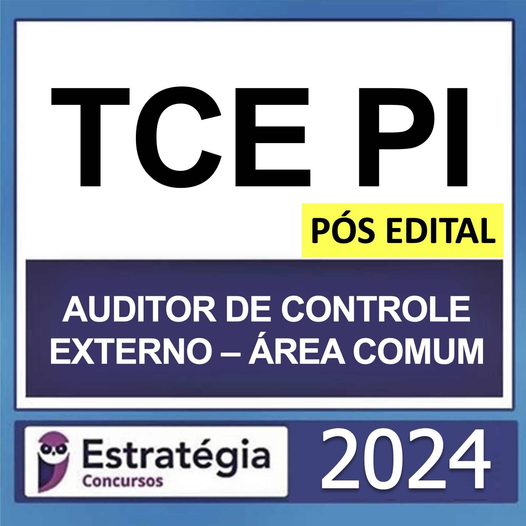 Screenshot TCE PI – PÓS EDITAL – (AUDITOR DE CONTROLE EXTERNO – ÁREA COMUM + PASSO) – ESTRATÉGIA 2024 - Imagem 1
