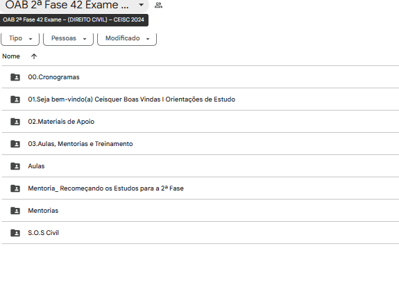 Rateio 2 Fase Direito Civil OAB Ceisc 2025 – Exame 42 (Repescagem + Regular)