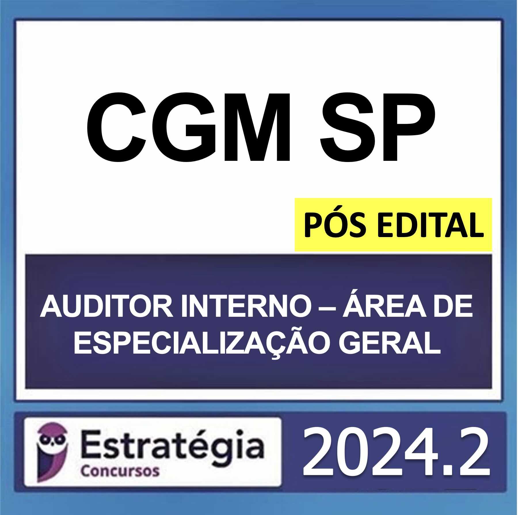Screenshot CGM SP – PÓS EDITAL – (AUDITOR INTERNO – ÁREA DE ESPECIALIZAÇÃO GERAL) – ESTRATÉGIA 2024 - Imagem 1