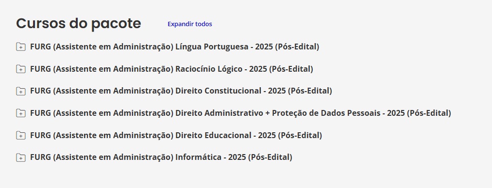 FURG - PÓS EDITAL ( ASSISTENTE DE ADMINISTRAÇÃO ) - ESTRATEGIA 2025