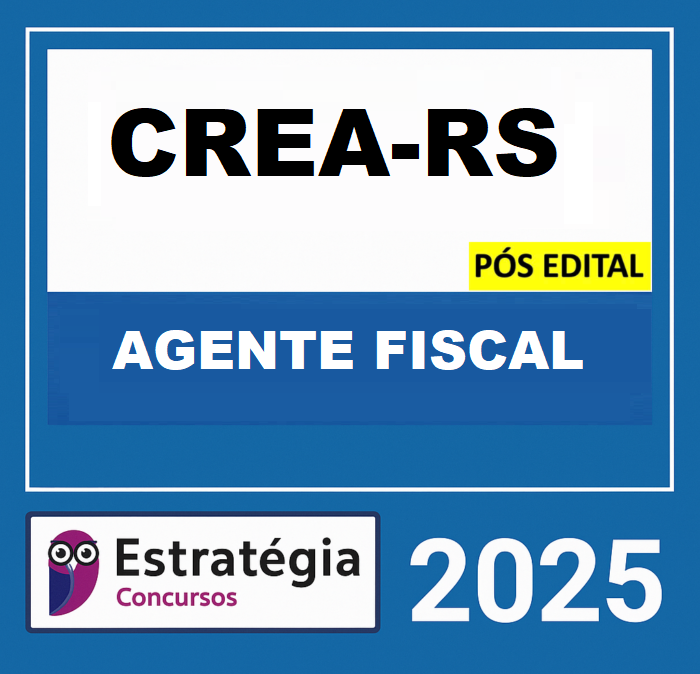 RATEIO CREA-RS (AGENTE FISCAL) PACOTE PÓS EDITAL – ESTRATÉGIA 2025 CREA-RS (AGENTE FISCAL) PACOTE PÓS EDITAL – ESTRATÉGIA 2025 - Imagem 1