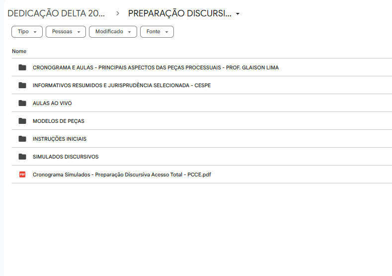 RATEIO DISCURSIVA DELEGADO CEARÁ - DEDICAÇÃO DELTA