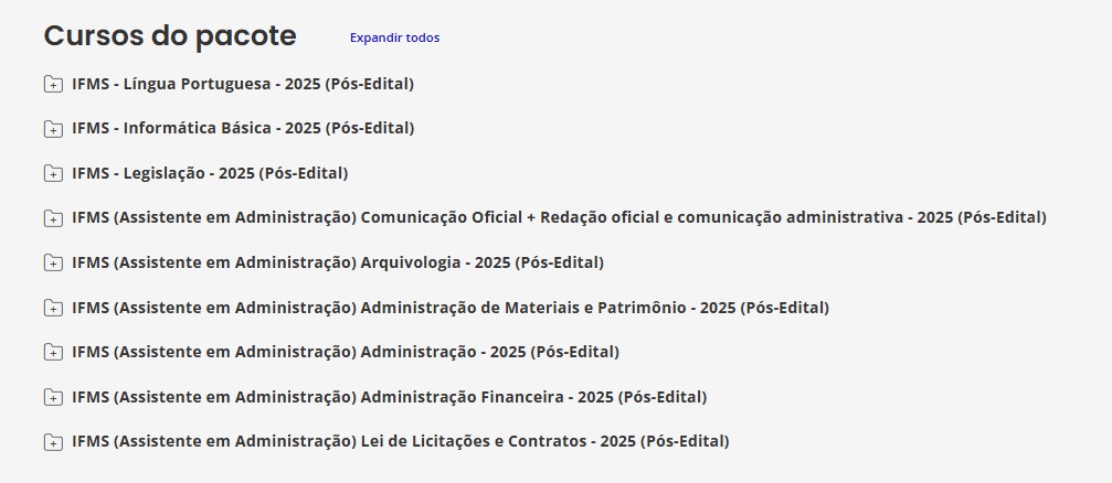 IFMS - PÓS EDITAL ( ASSISTENTE EM ADMINISTRAÇÃO )  - ESTRATEGIA 2025 