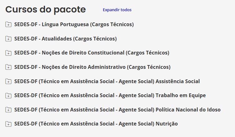 RATEIO SEDES-DF (TÉCNICO EM ASSISTÊNCIA SOCIAL - AGENTE SOCIAL) - ESTRATEGIA 2025