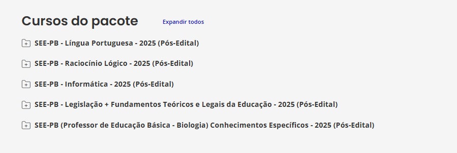 SEE PB POS EDITAL (PROFESSOR DE EDUCAÇÃO BÁSICA - BIOLOGIA) ESTRATEGIA- 2025 