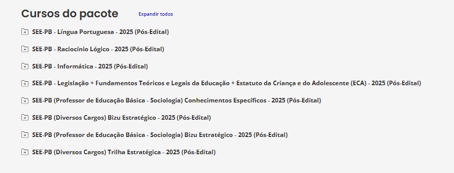 RATEIO SEE PB - PÓS-EDITAL - PROFESSOR DE EDUCAÇÃO BÁSICA - SOCIOLOGIA - ESTRATEGIA 2025