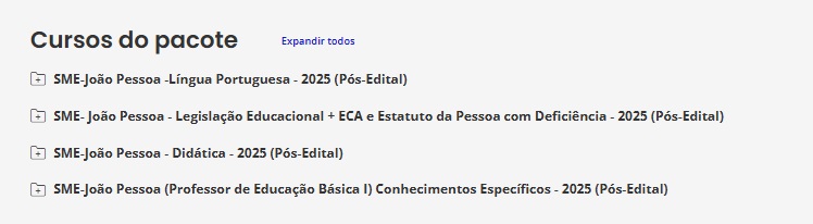 RATEIO SME-JOÃO PESSOA - PÓS-EDITAL - (PROFESSOR DE EDUCAÇÃO BÁSICA I) ESTRATEGIA 2025