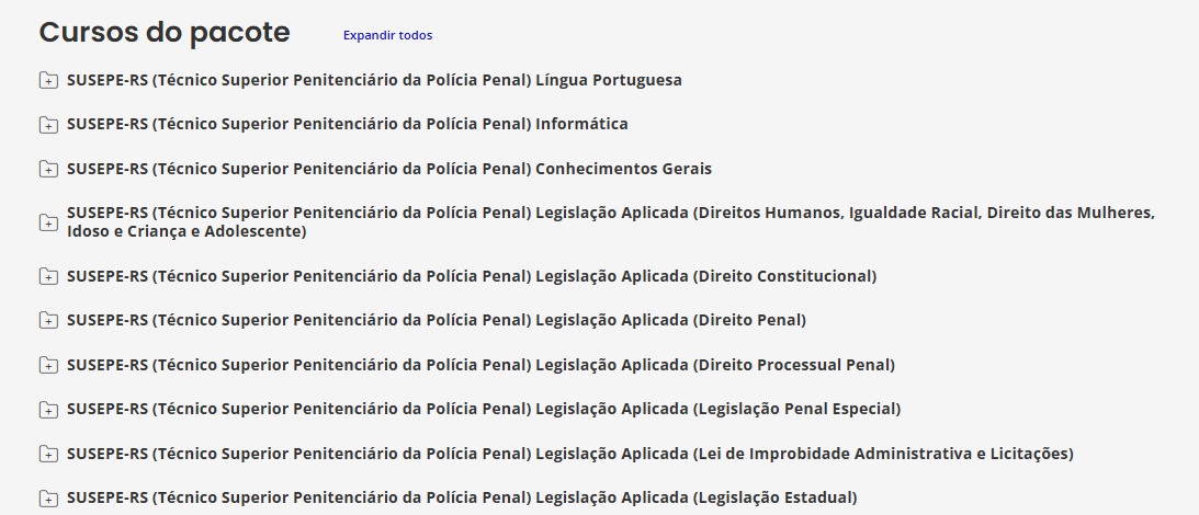 SUSEPE-RS (TECNICO SUPERIOR PENITENCIARIO DA POLICIA PENAL ) + PASSO ESTRATEGICO - ESTRATEGIA 2025
