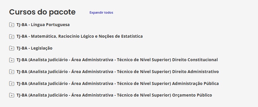 RATEIO TJ-BA (ANALISTA JUDICIARIO - AREA ADMISTRATIVA - TECNICO DE NIVEL SUPERIOR) PACOTE ESTRATEGIA 2025