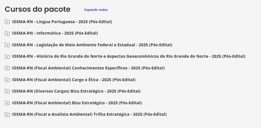 RATEIO IDEMA-RN - PÓS-EDITAL - (FISCAL AMBIENTAL) ESTRATEGIA 2025