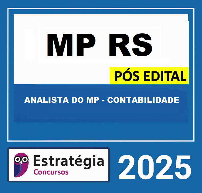 RATEIO MP-RS - PÓS EDITAL (ANALISTA DO MP - CONTABILIDADE) – ESTRATÉGIA 2025 MP-RS - PÓS EDITAL (ANALISTA DO MP - CONTABILIDADE) – ESTRATÉGIA 2025 - Imagem 1