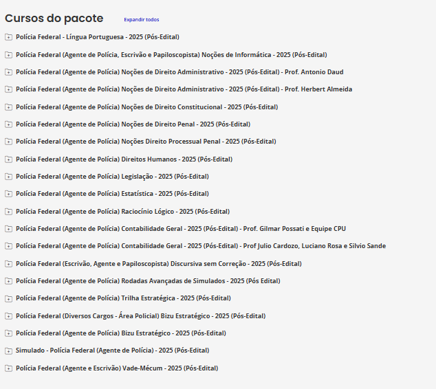 RATEIO Polícia Federal (Agente de Polícia) Pacotaço – 2025 (Pós-Edital) + Passo Estratégico