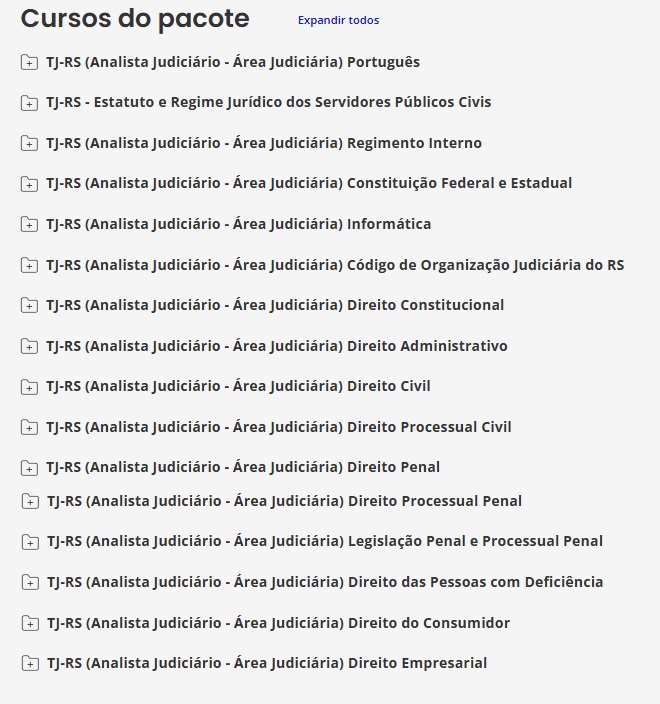 RATEIO TJ-RS (ANALISTA JUDICIÁRIO - ÁREA JUDICIÁRIA) – ESTRATÉGIA 2025