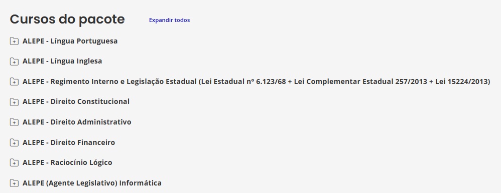 rateio ALEPE (AGENTE LEGISLATIVO) – ESTRATÉGIA 2025