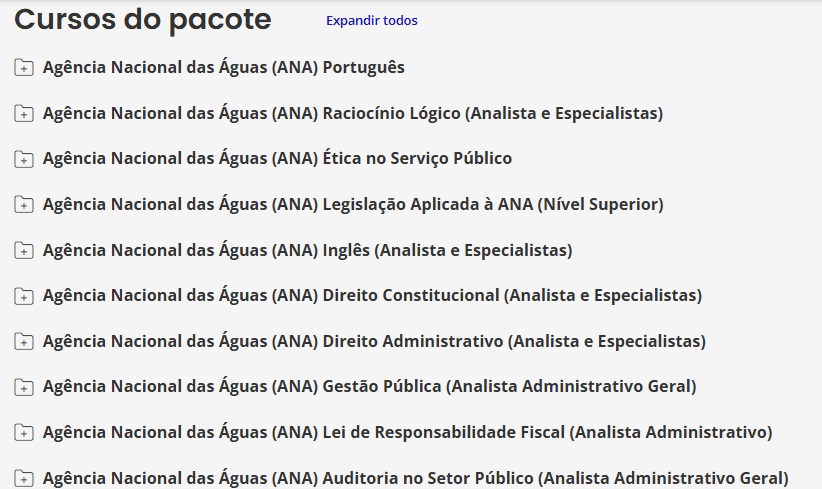 AGÊNCIA NACIONAL DE ÁGUAS (ANA) (ANALISTA ADMINISTRATIVO GERAL) – ESTRATÉGIA 2025