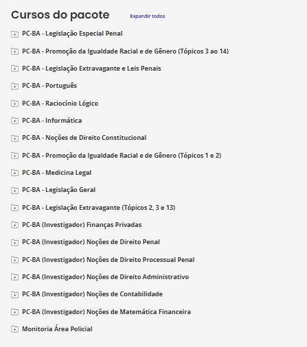 RATEIO PC BA - POLICIA CIVIL DA BAHIA - INVESTIGADOR - ESTRATEGIA 2025