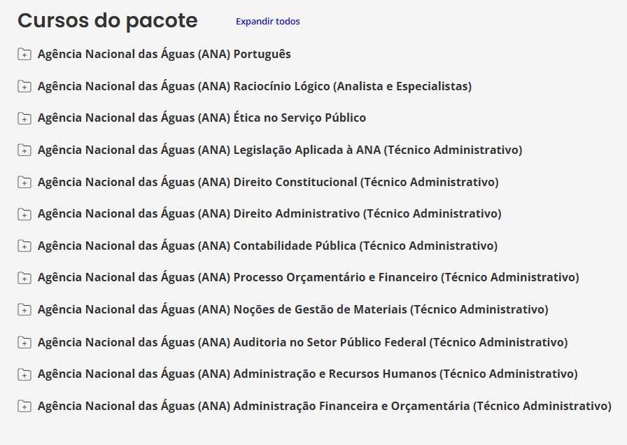 rateio AGÊNCIA NACIONAL DE ÁGUAS (ANA) (TÉCNICO ADMINISTRATIVO) – ESTRATÉGIA 2025