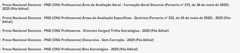 RATEIO PND PÓS-EDITAL (CNU PROFESSORES) QUÍMICA - ESTRATEGIA 2025