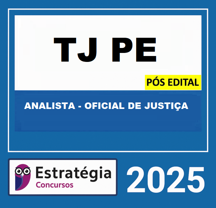 RATEIO TJ PE PÓS EDITAL (ANALISTA - OFICIAL DE JUSTIÇA) - ESTRATEGIA 2025 TJ PE PÓS EDITAL (ANALISTA - OFICIAL DE JUSTIÇA) - ESTRATEGIA 2025 - Imagem 1