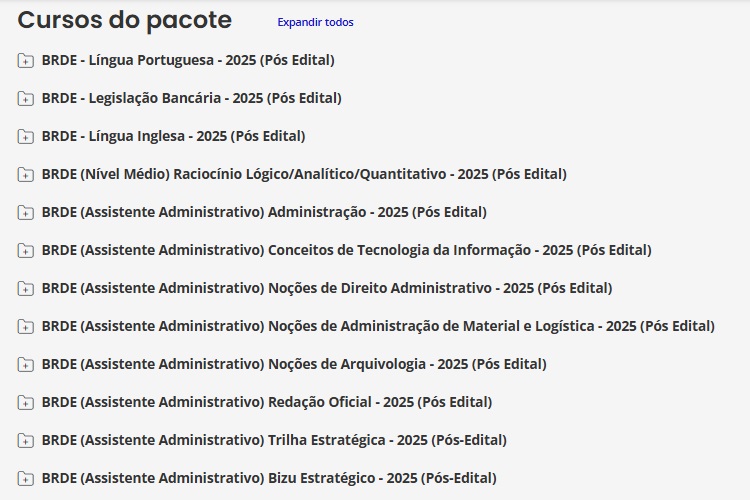 BRDE PÓS EDITAL (ASSISTENTE ADMINISTRATIVO) ESTRATEGIA 2025