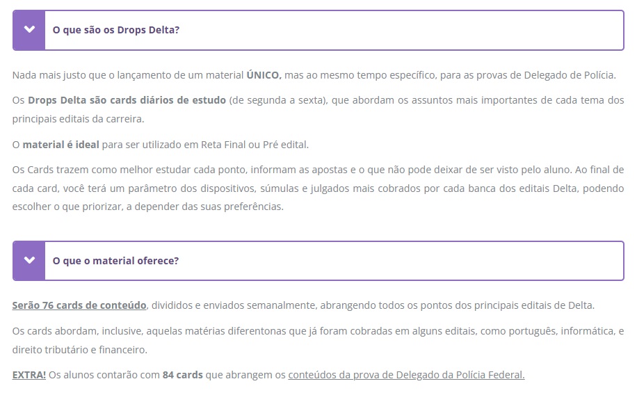 RATEIO DROPS - DELTA – DELEGADO DE POLÍCIA - CICLOS 2025 
