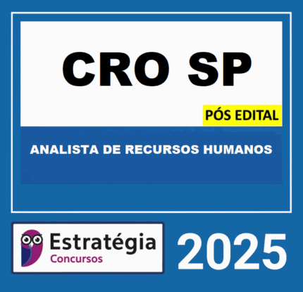 Rateio CRO SP PÓS EDITAL (ANALISTA DE RECURSOS HUMANOS) ESTRATEGIA - 2025