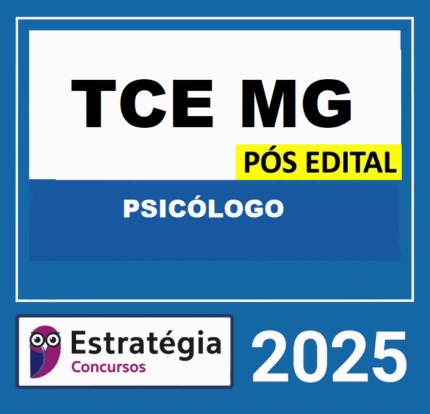 RATEIO TCE-MG PÓS-EDITAL (PSICÓLOGO) – PACOTE COMPLETO 2025