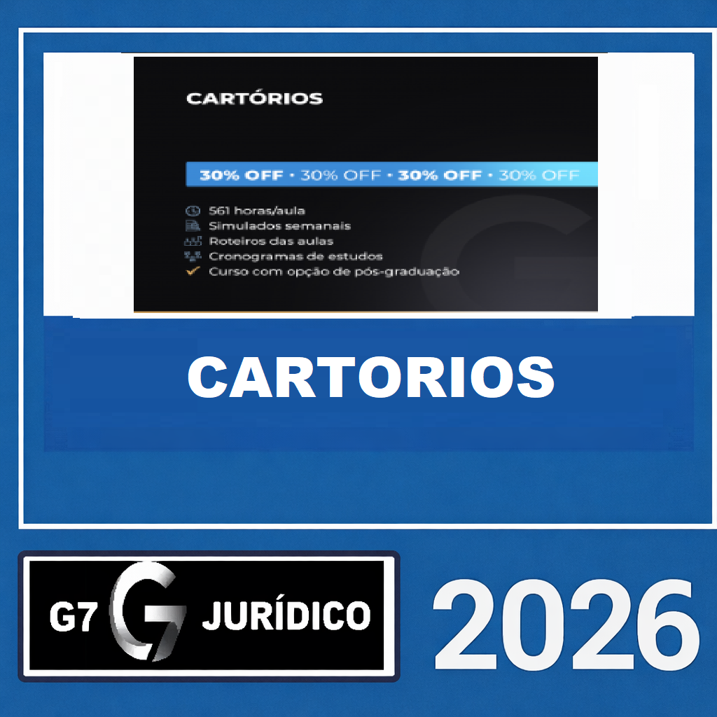 RATEIO CARTÓRIOS – G7 JURÍDICO 2026 RATEIO CARTÓRIOS – G7 JURÍDICO 2026