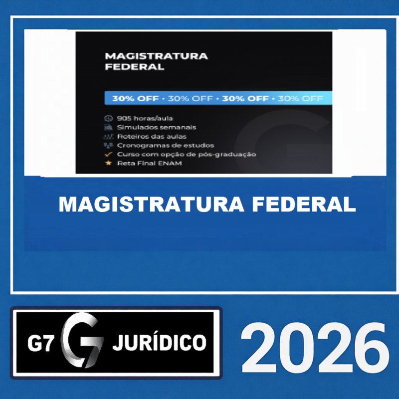 RATEIO MAGISTRATURA FEDERAL – G7 JURÍDICO 2026