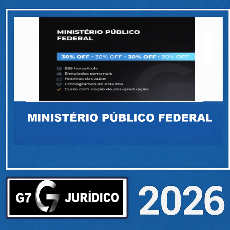 RATEIO MINISTÉRIO PÚBLICO FEDERAL – G7 JURÍDICO 2026