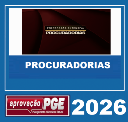 RATEIO PREPARAÇÃO EXTENSIVA PROCURADORIAS – APROVAÇÃO PGE 2026