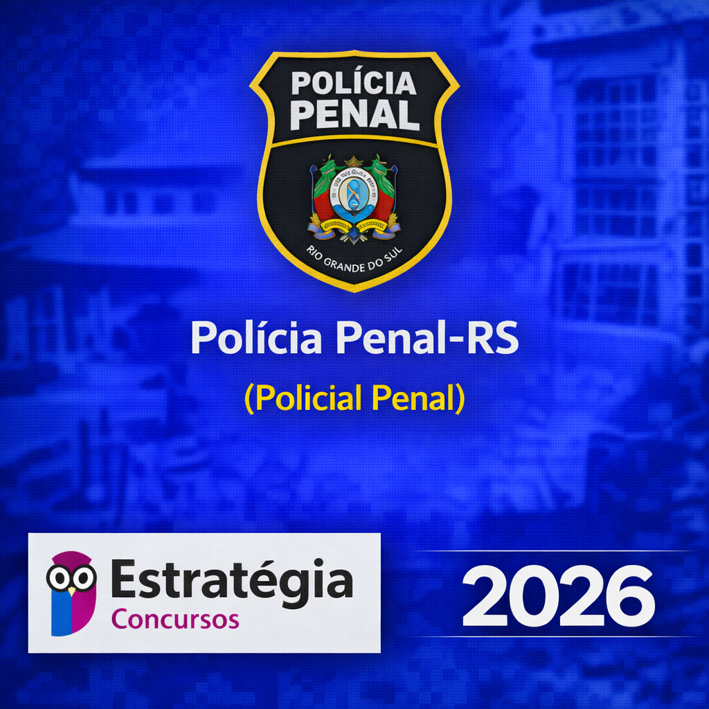 RATEIO POLÍCIA PENAL-RS – POLICIAL PENAL – ESTRATÉGIA CONCURSOS – 2026 🔒📘 POLÍCIA PENAL-RS – POLICIAL PENAL – ESTRATÉGIA CONCURSOS – 2026 - Imagem 1