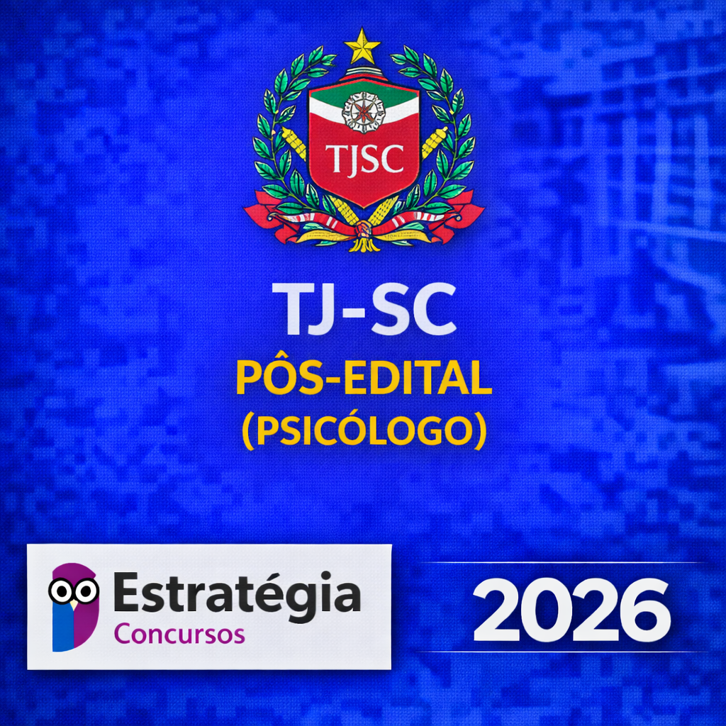 RATEIO TJ-SC PÓS-EDITAL (PSICÓLOGO) – ESTRATÉGIA CONCURSOS – 2026 🧠📘 TJ-SC PÓS-EDITAL (PSICÓLOGO) – ESTRATÉGIA CONCURSOS – 2026 - Imagem 1