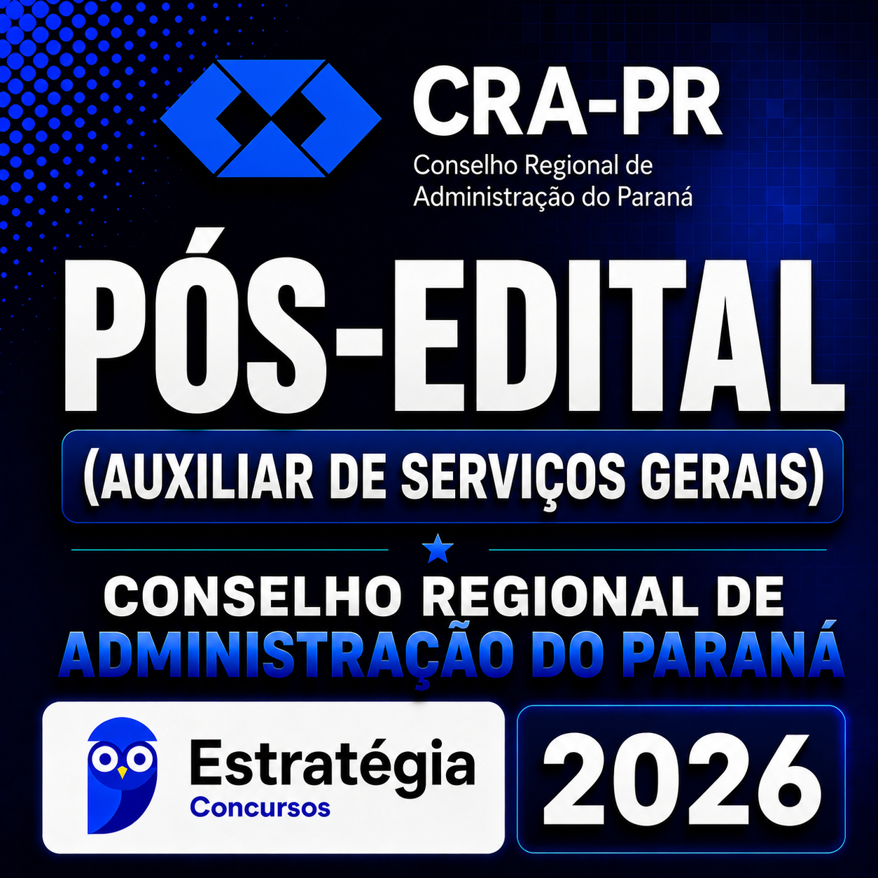 CRA-PR-Pos-Edital-Auxiliar-de-Servicos-Gerais-Estrategia-2026.png CRA-PR PÓS-EDITAL (AUXILIAR DE SERVIÇOS GERAIS) – ESTRATÉGIA CONCURSOS – 2026 - Imagem 1